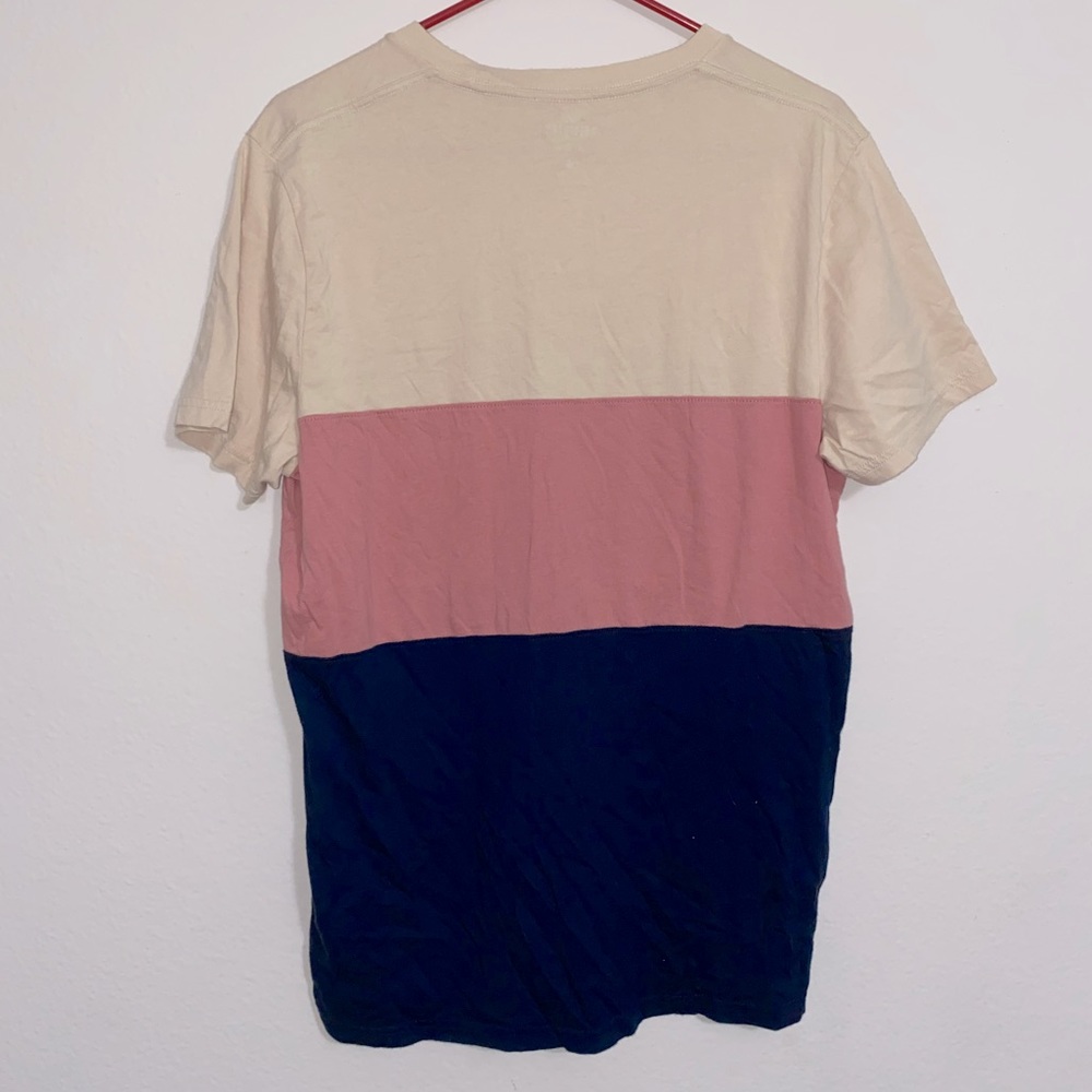Hollister Stripped T-Shirt (Beige, Pink Blue) - Picture 3 of 4